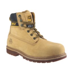 CAT Holton S3 Size 13  Honey Water-Resistant Steel Toe Cap Safety Boots