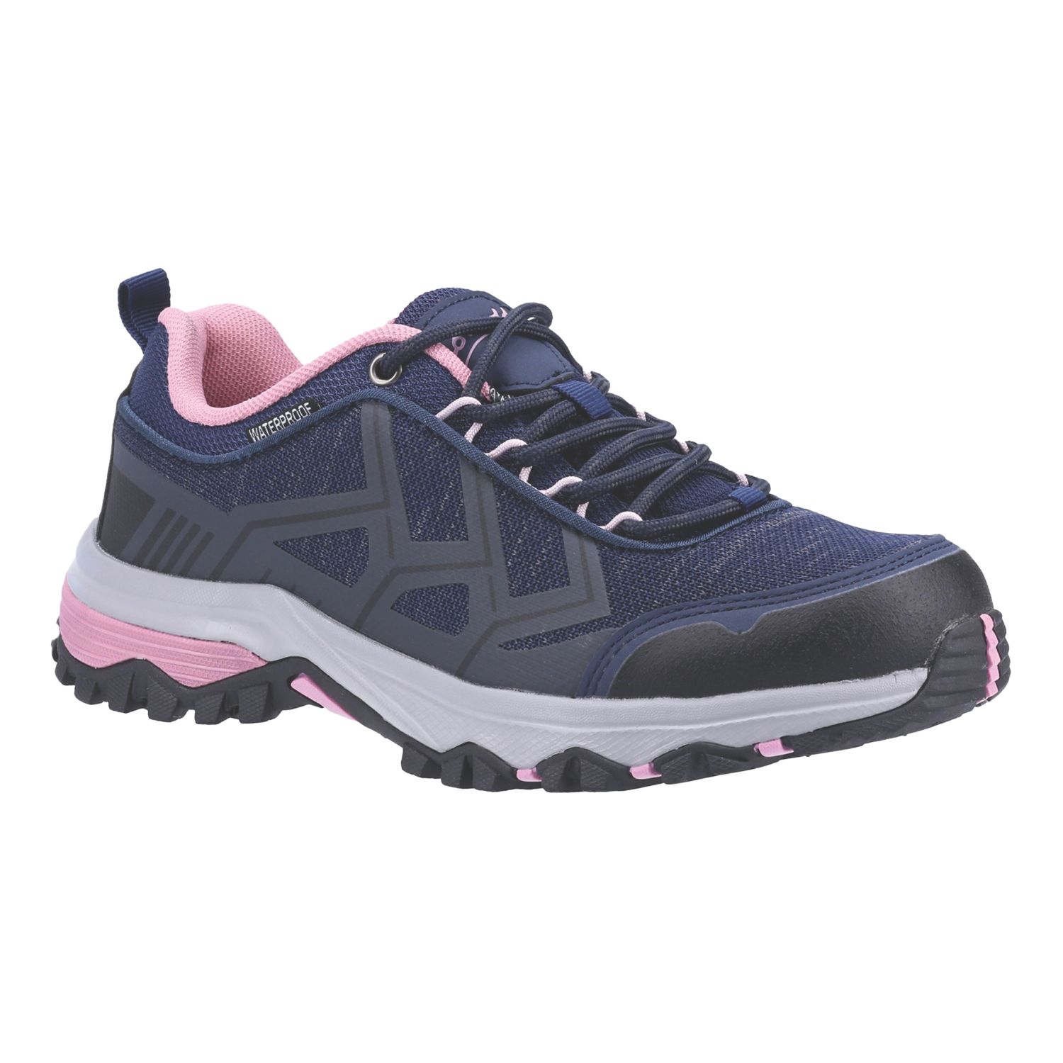 Cotswold Wychwood Size 5 Womens Navy Waterproof Non Safety Trainers (613YG)