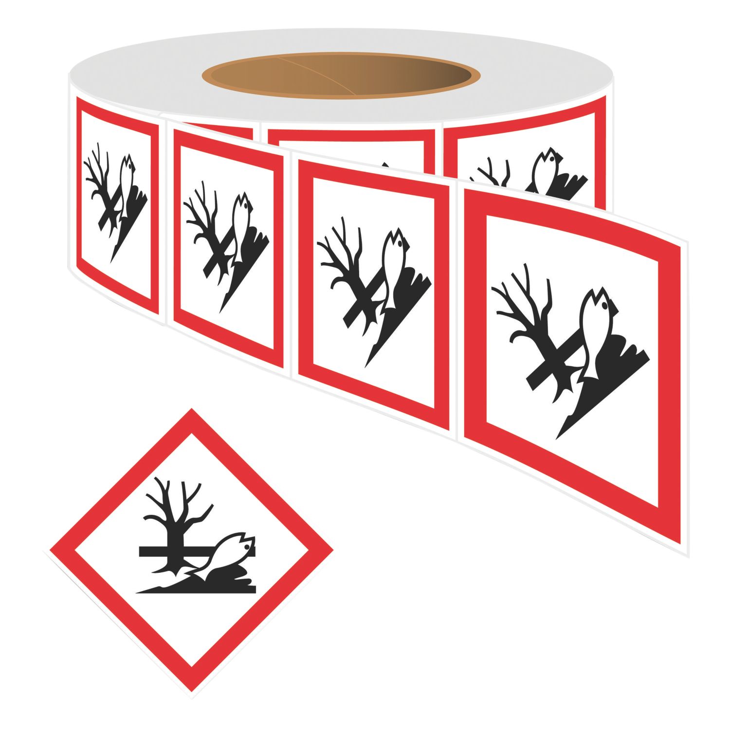 Essentials Danger for Environment GHS Labels (Roll) 100mm x 100mm (613YU)