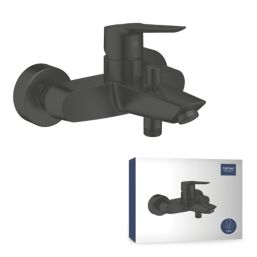 Grohe Start Matt Black 140mm Wall Mounted Single Control Manual Shower Mixer Tap