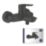 Grohe Start Matt Black 140mm Wall Mounted Single Control Manual Shower Mixer Tap