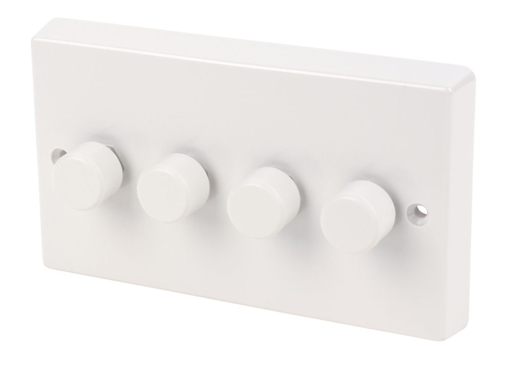Varilight V-Dim 4-Gang 2-Way  Dimmer Switch  White