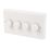 Varilight V-Dim 4-Gang 2-Way  Dimmer Switch  White