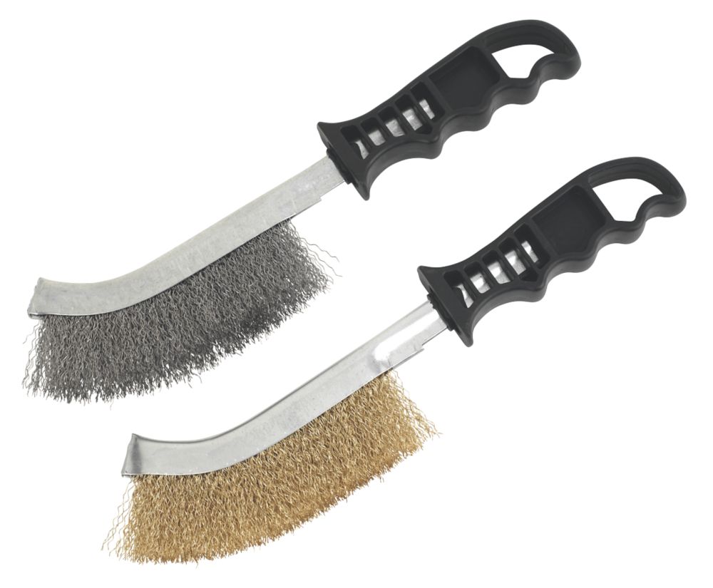 Wire Brush Set 2 Pieces Screwfix