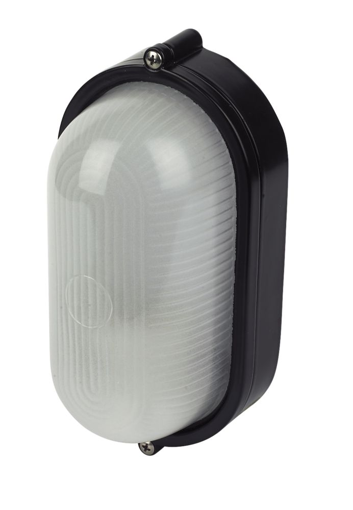 Black oval store bulkhead light