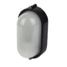 Essentials Napoli Outdoor Oval Bulkhead Black