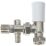 Drayton 15mm x 1/2" White Angled Lockshield Radiator Valve With Drain Off