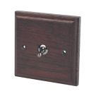 Varilight  10AX 1-Gang 2-Way Toggle Switch  Dark Oak