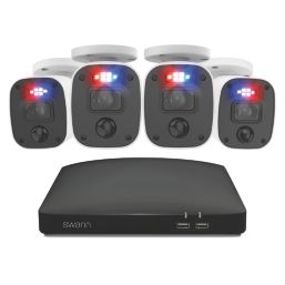 Swann SWDVK-8468542KMQB-EU 256GB 8-Channel 2K DVR CCTV Kit & 4 x 2K Indoor & Outdoor Cameras