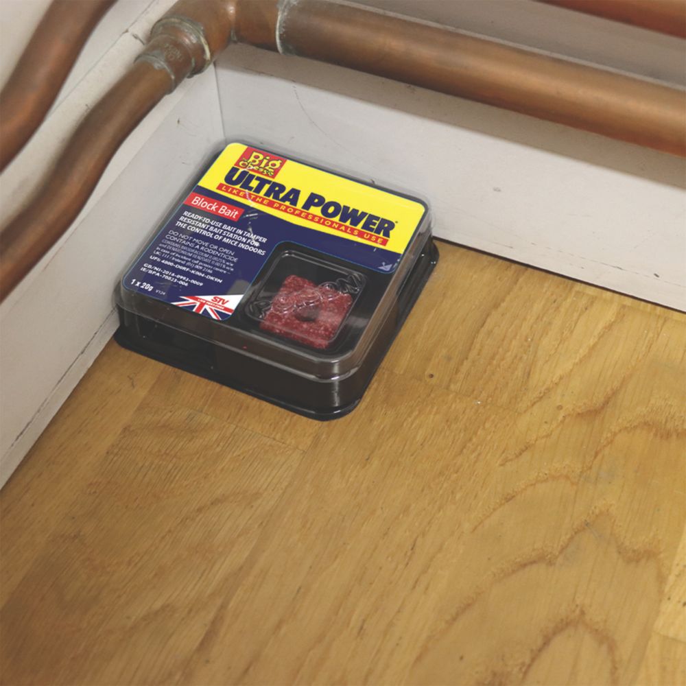 The Big Cheese Ultra Power Mouse Bait Station 5 Pack - Screwfix