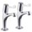 Refurb Essentials  Pillar Single Lever High Neck Sink Taps Chrome 1 Pair