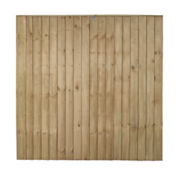 Forest Vertical Board Closeboard  Garden Fencing Panel Natural Timber 6' x 6' Pack of 20