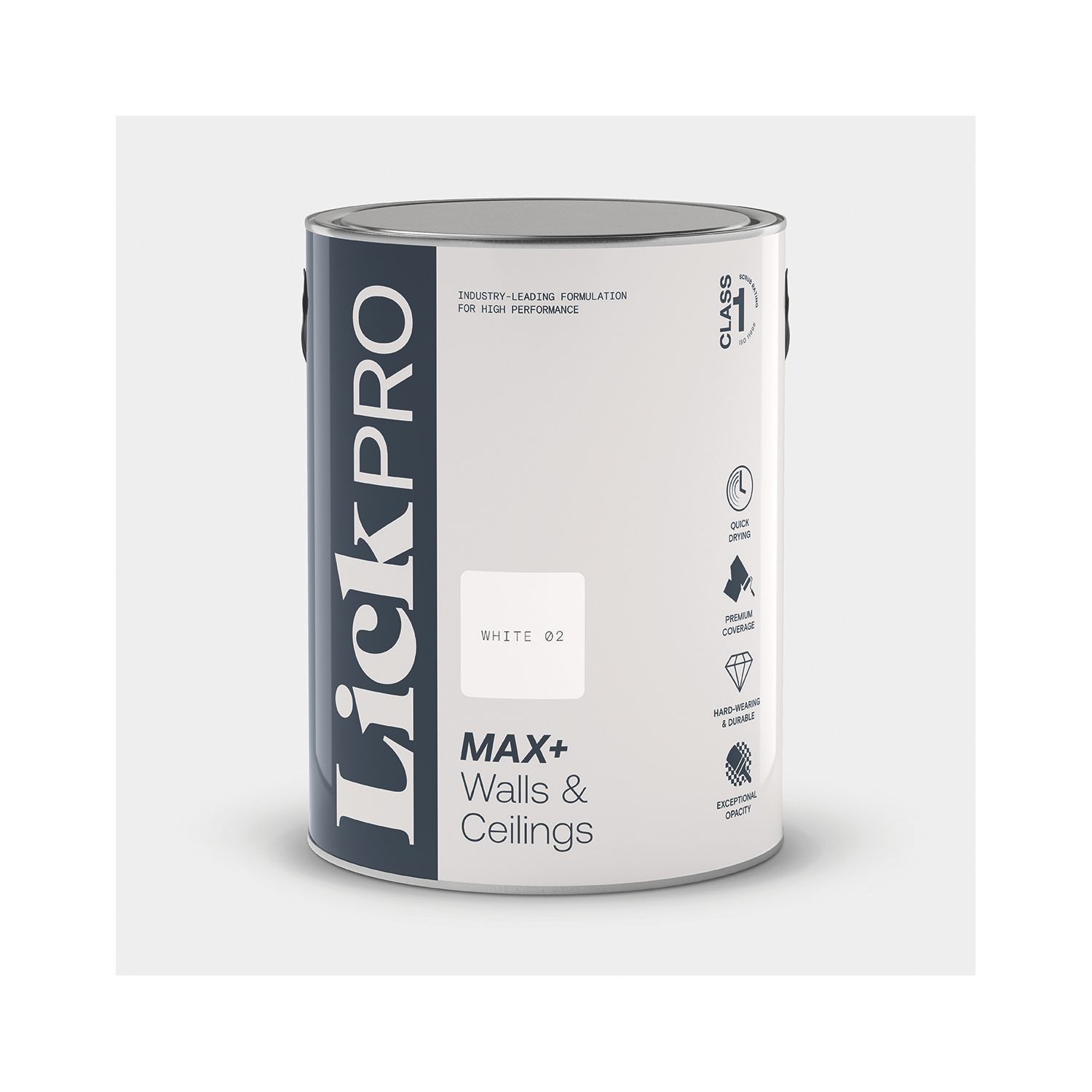 LickPro Max+ 5Ltr White 02 Eggshell Emulsion Paint (614JY)
