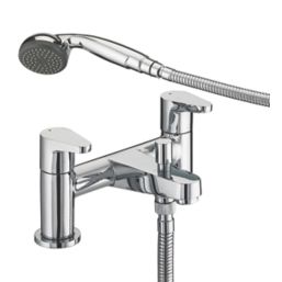 Refurb Bristan Quest Chrome 120mm Deck Mounted Dual Control Manual Shower Mixer Tap