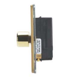 Contactum Lyric 4-Gang 2-Way LED Dimmer Switch  Brushed Brass