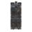 Contactum  20AX Grid SP Control Switch Brushed Steel  with White Inserts