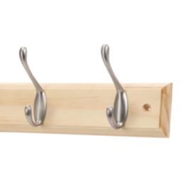 Essentials 6-Hook Rail Pine 685mm x 105mm