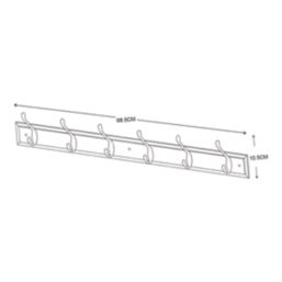 Essentials 6-Hook Rail Pine 685mm x 105mm