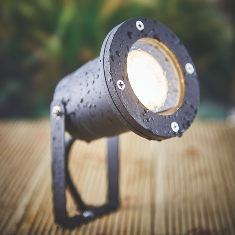 Saxby Opaz Outdoor Spike Light Matt Black - Screwfix