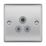 British General Nexus Metal 5A 1-Gang Unswitched Round Pin Socket Brushed Steel with Graphite Inserts