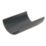 FloPlast Cast Iron Effect PVC Half Round Gutter Black 112mm x 3m 6 Pack