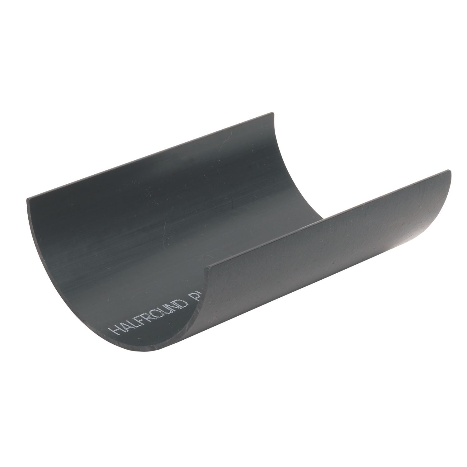 FloPlast Cast Iron Effect PVC Half Round Gutter Black 112mm x 3m 6 Pack (61503)
