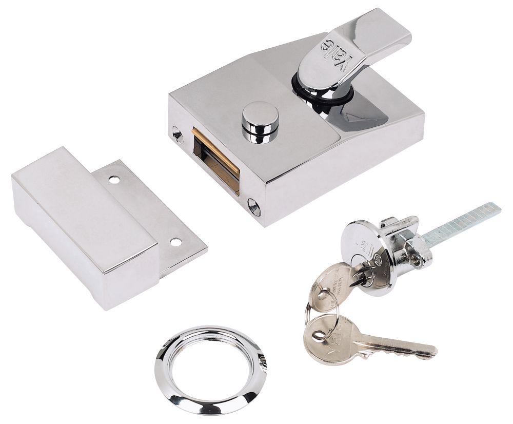 Yale 89 Night Latch ChromePlated 60mm Backset Screwfix
