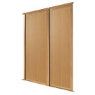 Spacepro Shaker 2-Door Sliding Wardrobe Doors Oak Frame Oak Panel 1145mm x 2260mm