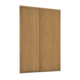 Spacepro Shaker 2-Door Sliding Wardrobe Doors Oak Frame Oak Panel 1145mm x 2260mm