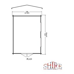 Shire Solway 3 12' x 15' 6" (Nominal) Apex Timber Log Cabin