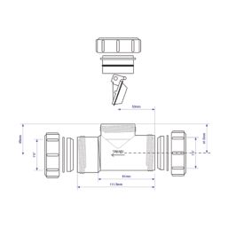 McAlpine T28M-NRV Non-Return Valve White 40mm