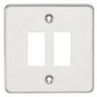Knightsbridge  2-Module Grid Faceplate Polished Chrome