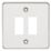 Knightsbridge  2-Module Grid Faceplate Polished Chrome
