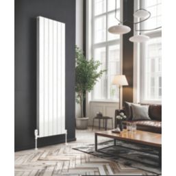 Reina Harley Double 1800mm x 560mm 5548BTU White Vertical Designer Radiator