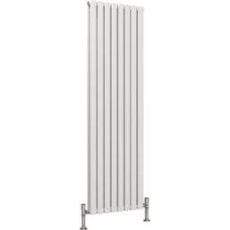 Reina Harley Double 1800mm x 560mm 5548BTU White Vertical Designer Radiator