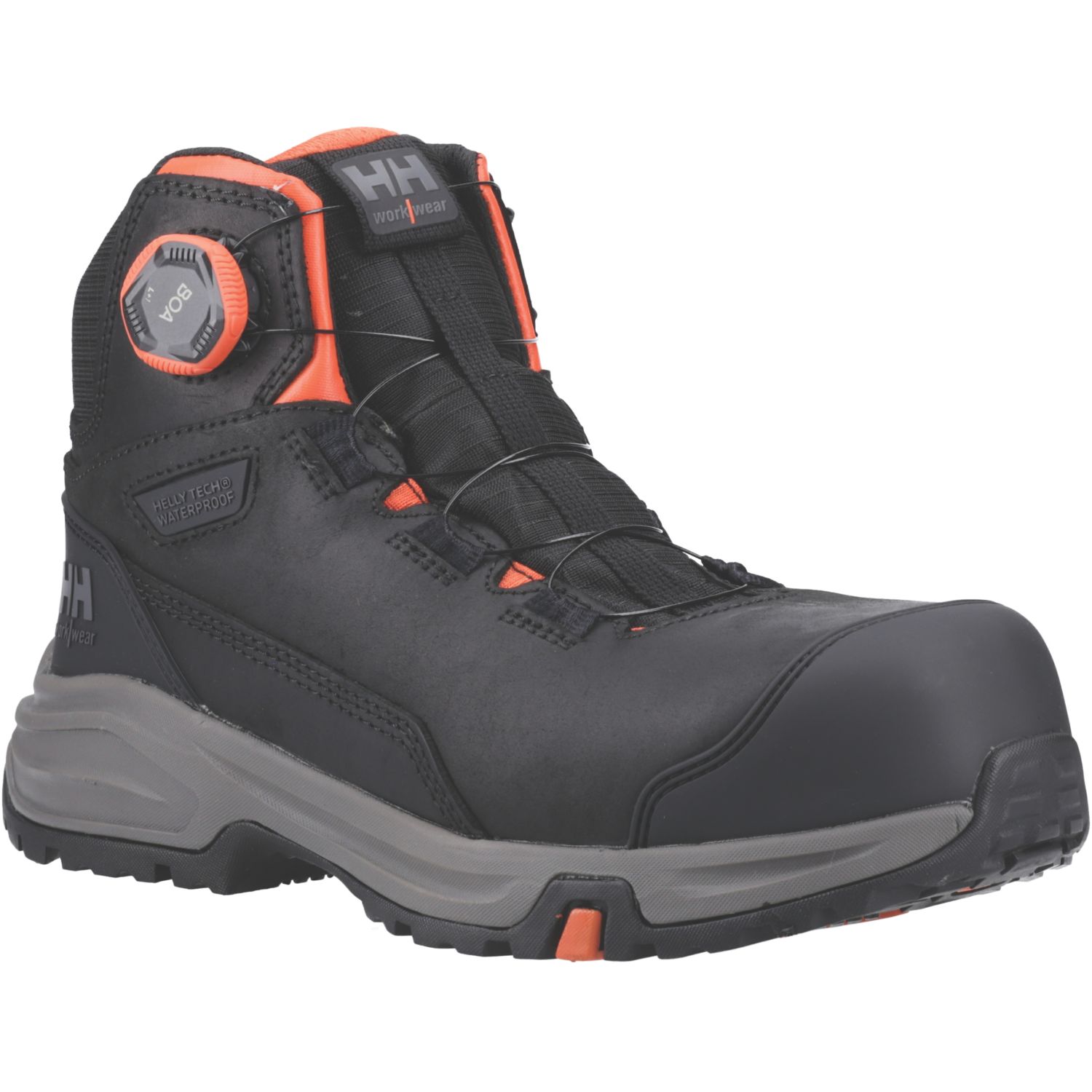 Helly Hansen Manchester Mid BOA Size 8 Black Waterproof Safety Boots (615EK)