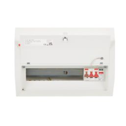 Contactum Defender 1.0 16-Module 12-Way Part-Populated  Main Switch Consumer Unit with SPD