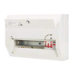 Contactum Defender 1.0 16-Module 12-Way Part-Populated  Main Switch Consumer Unit with SPD