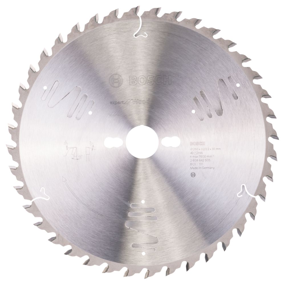 Bosch Expert Wood Circular Saw Blade 250mm x 30mm 40T Screwfix