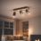 Eglo Gesteira LED 3-Light Spotlight Black & Brown 23W 1900lm