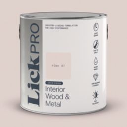 LickPro 2.5Ltr Pink 07 Satin Water-Based Trim Paint