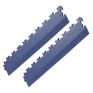 Garage Floor Tile Company X Joint Interlocking Edge Ramps Blue 497mm x 90mm 2 Pack