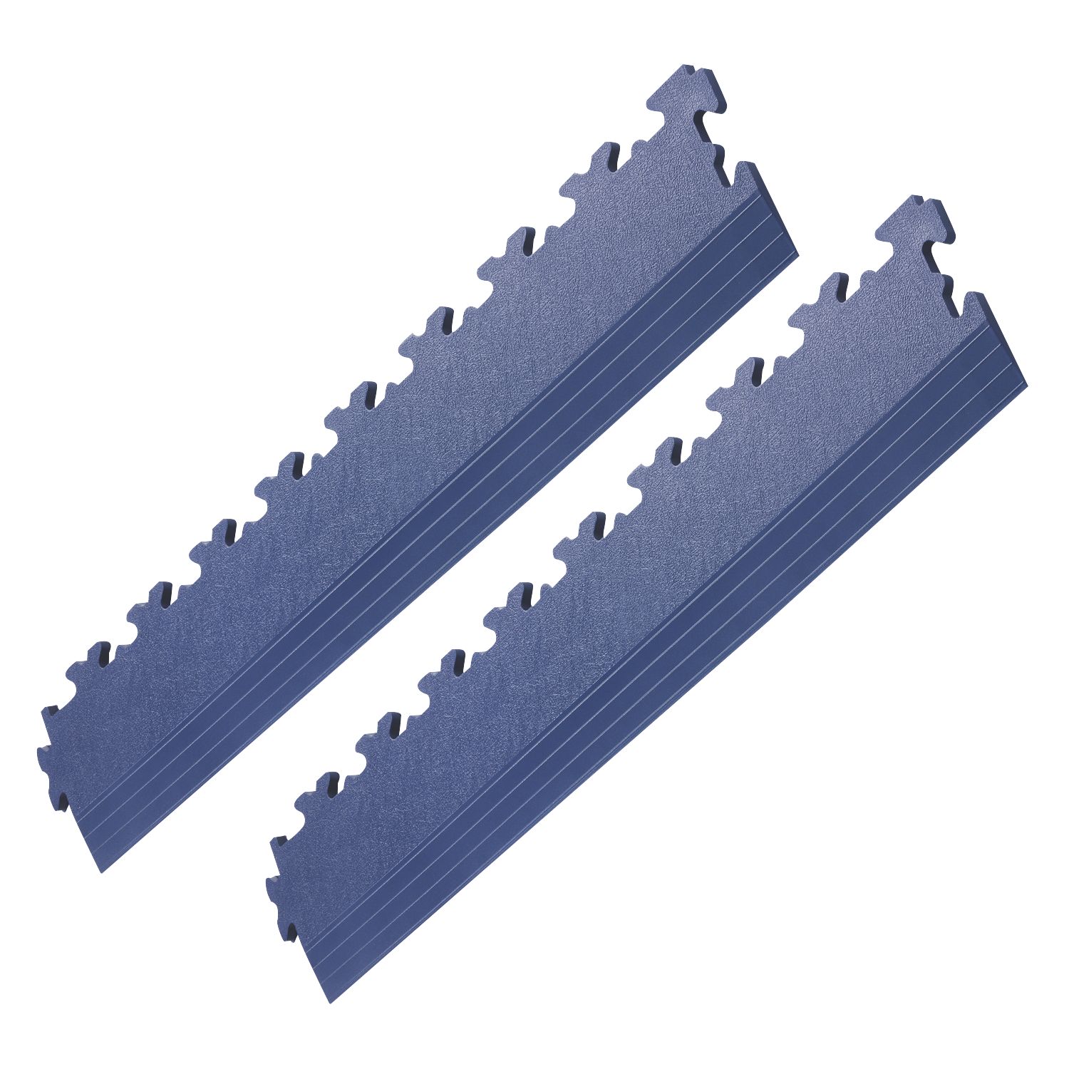 Garage Floor Tile Company X Joint Interlocking Edge Ramps Blue 587mm x 90mm 2 Pack (615RV)