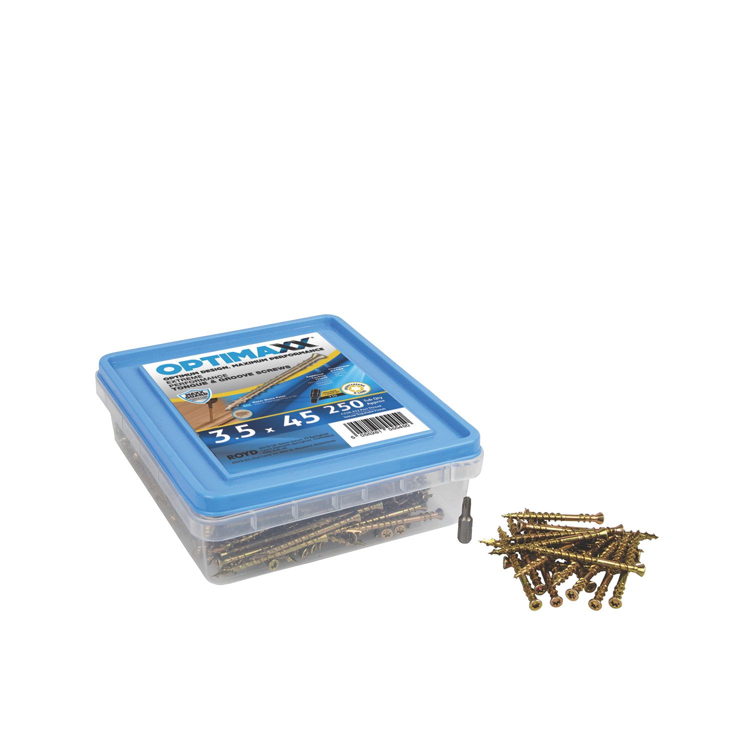 Optimaxx T&G Maxx TX Countersunk Tongue & Groove Flooring Screws 3.5mm x 45mm 250 Pack (615TY)