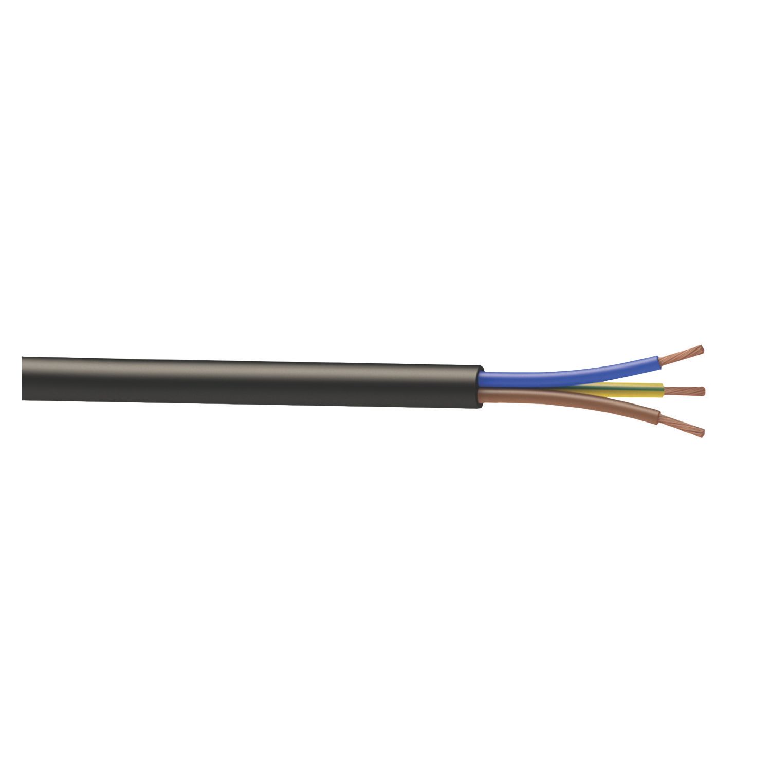 Time 3183P Black 3-Core 0.75mm² Flexible Cable 25m Drum (61627)