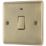 British General Nexus Metal 20A 1-Gang DP Control Switch Antique Brass with LED