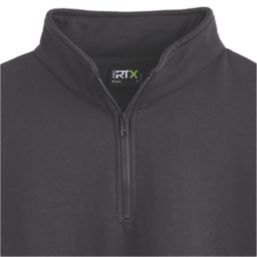 Pro RTX  1/4 Neck Zip Sweatshirt Charcoal Small 35 / 37" Chest