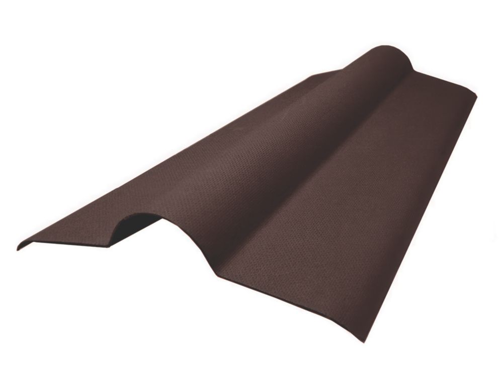 Corrugated Bitumen Ridge Brown 950mm x 2.2mm x 420mm - Screwfix