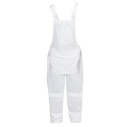 Bib & Brace Overalls White Large 42" W 31" L