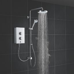 Mira Decor Dual White / Chrome 10.8kW  Manual Electric Shower